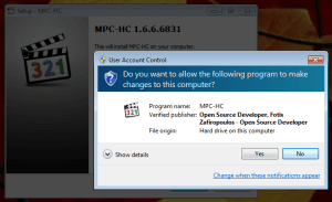 Install UAC prompt